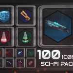 Screenshot #1 - 100 Sci-Fi Icons Pack