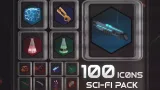 Screenshot #1 - 100 Sci-Fi Icons Pack