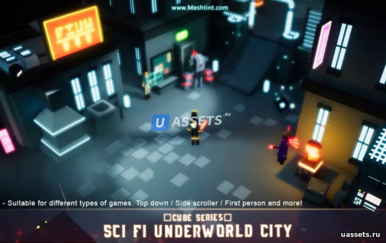 Screenshot #4 - CUBE - Sci Fi Underworld City Pack