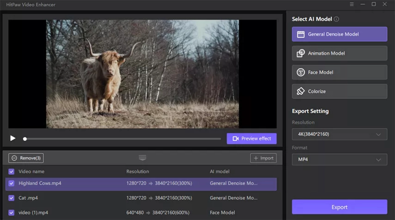 Screenshot #3 - HitPaw Video Enhancer 1.7.1 + активация (crack)