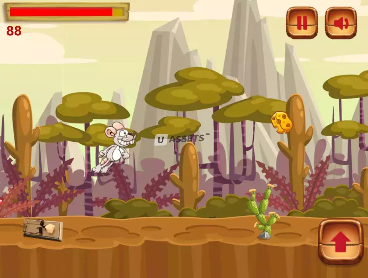 Screenshot #3 - Cheesy Run - Cartoon Runner Game