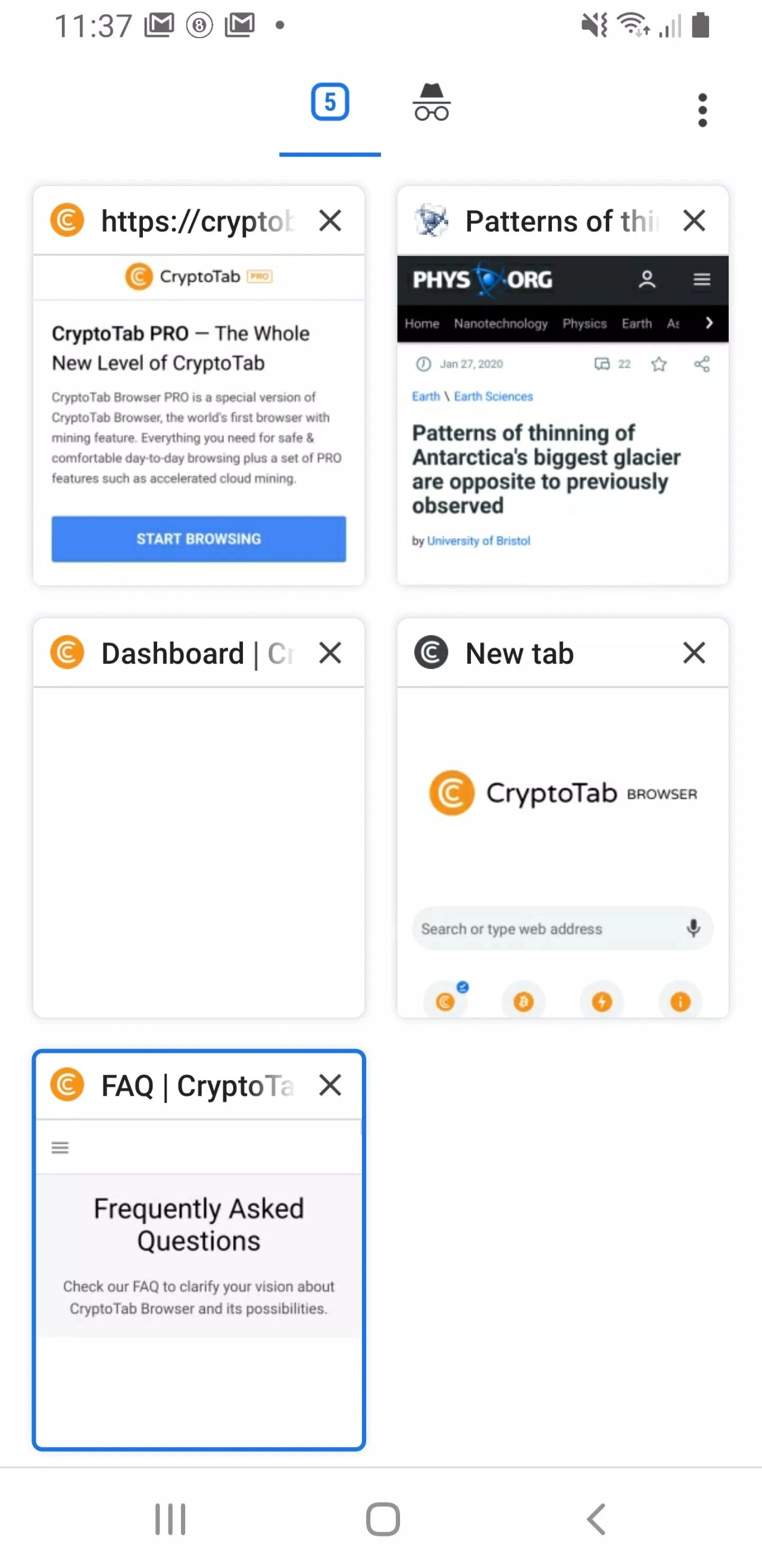 Screenshot #7 - CRYPTOTAB BROWSER – МАЙНИНГ-БРАУЗЕР 3.1.67