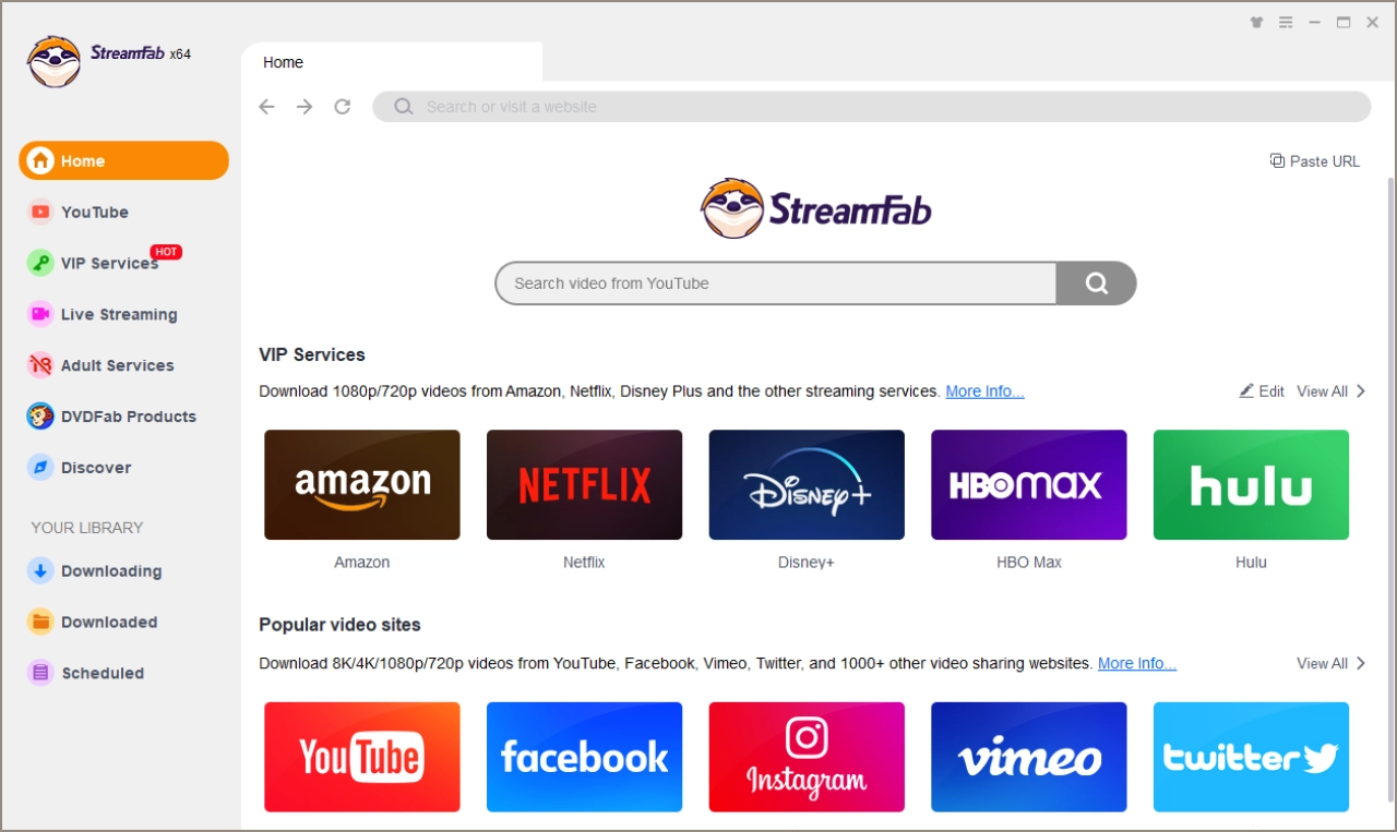 Screenshot #1 - DVDFab StreamFab v6.1.8.9 (x64) Multilingual