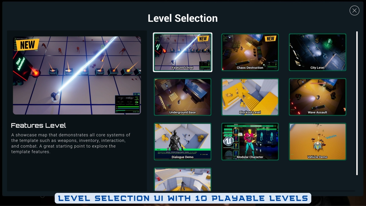Screenshot #4 - Defender: Co-Op Top-Down Shooter UE5.6+  v3.1.2
