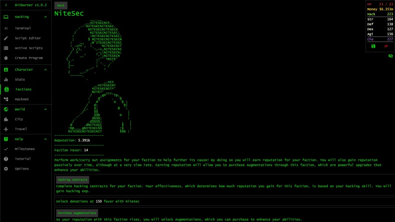 Screenshot #6 - Bitburner