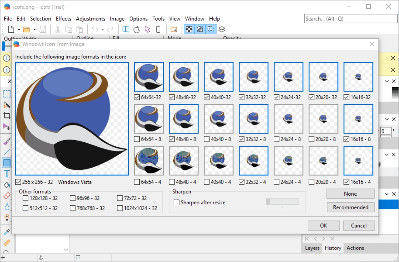 Screenshot #1 - IcoFX v3.9 - создания иконок и курсоров