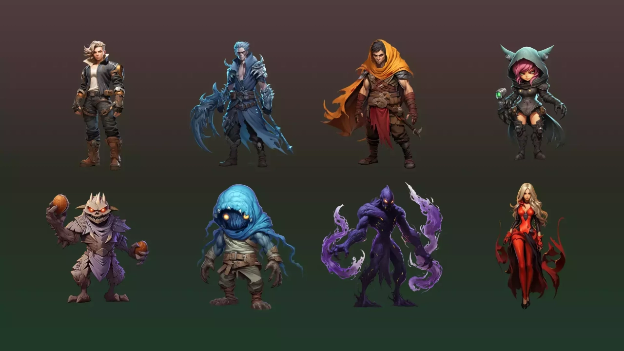 Screenshot #2 - 40 unique fantasy cartoon stylized male and female characters drawn style vol.4
