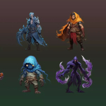 Screenshot #2 - 40 unique fantasy cartoon stylized male and female characters drawn style vol.4