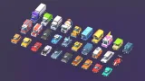 Screenshot #4 - 35 Low Poly Toon Cars Pack