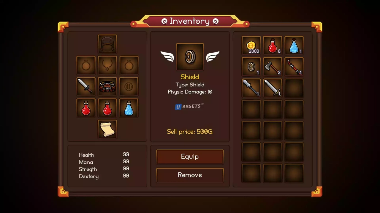 Screenshot #2 - Fantasy Inventory System