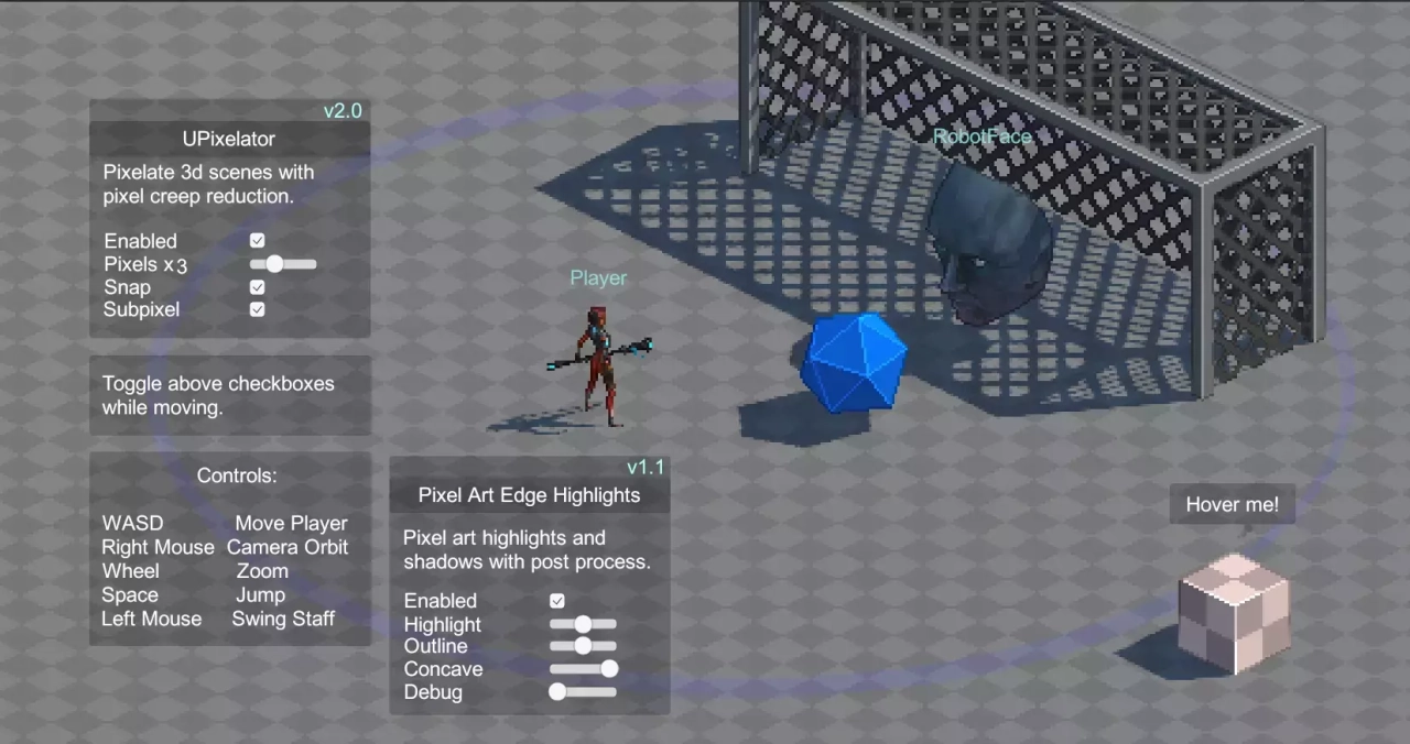 Screenshot #1 - UPixelator - Pixelize 3d Scenes