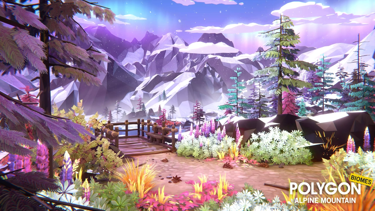 Screenshot #2 - POLYGON - Alpine Mountain - Nature Biomes (URP)