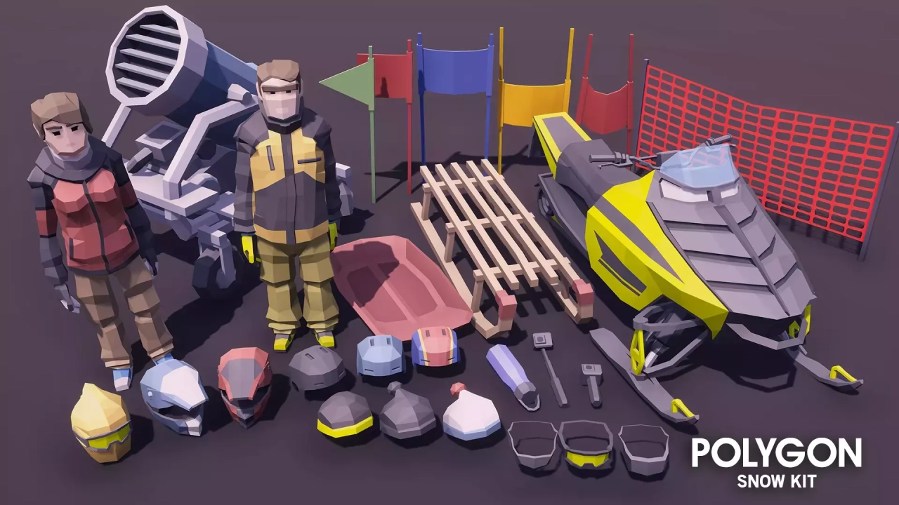 Screenshot #2 - POLYGON Snow Kit - Low Poly 3D Art by Synty