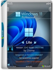 Windows 11 Pro x64 Lite 22H2 build 22622.590 by Zosma