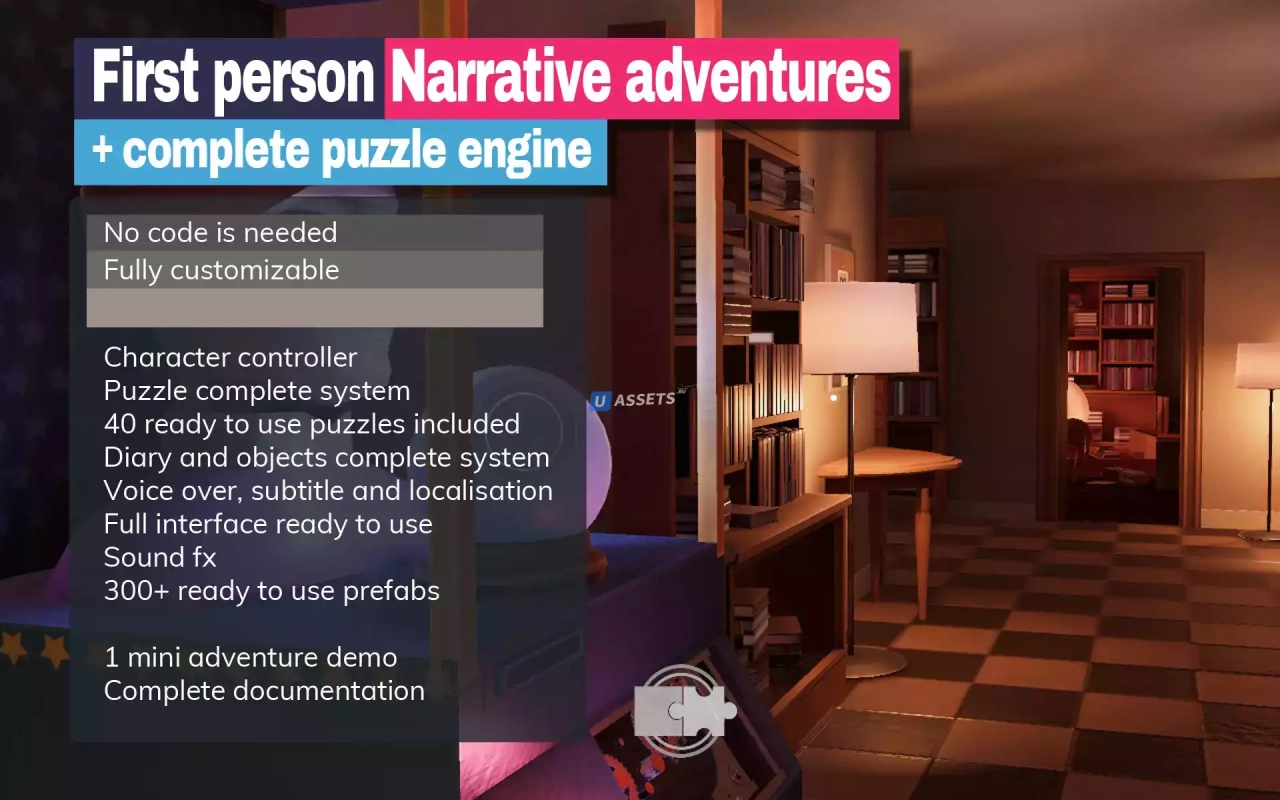 Screenshot #1 - First person narrative adventures + complete puzzle engine