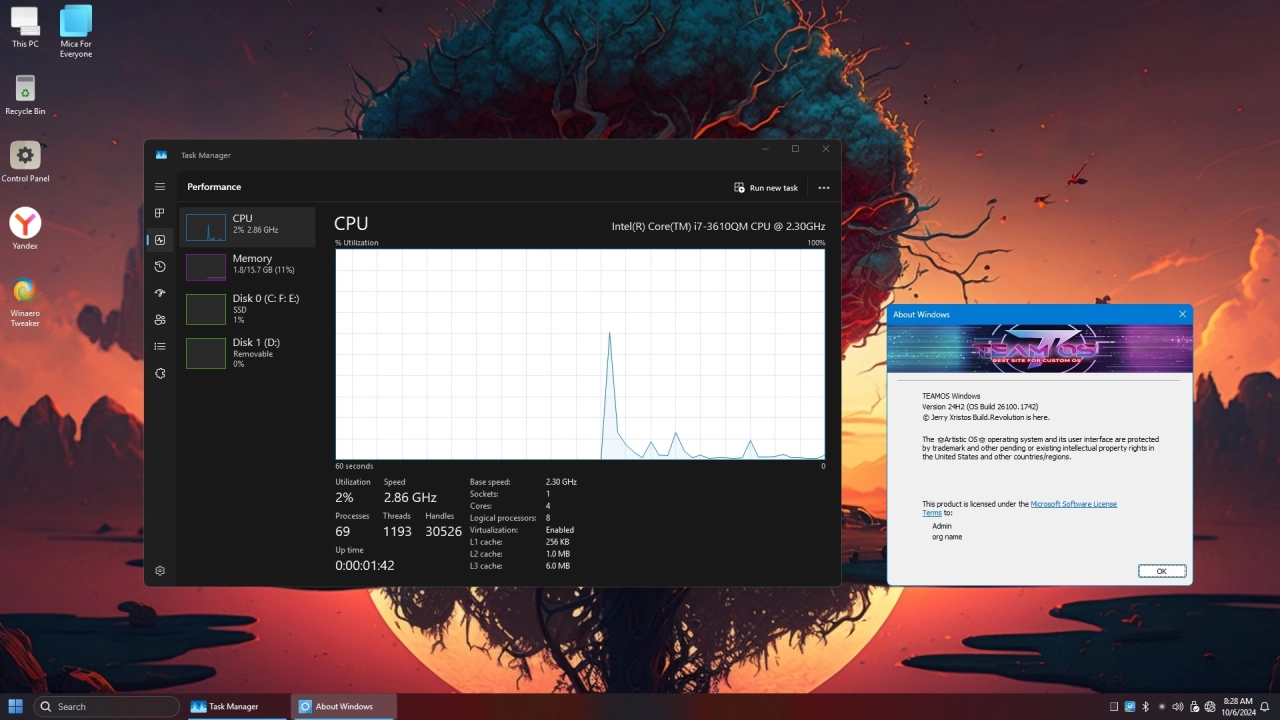 Screenshot #4 - Windows 11 Artistic OS [24H2] 26100.1742 by Teamos