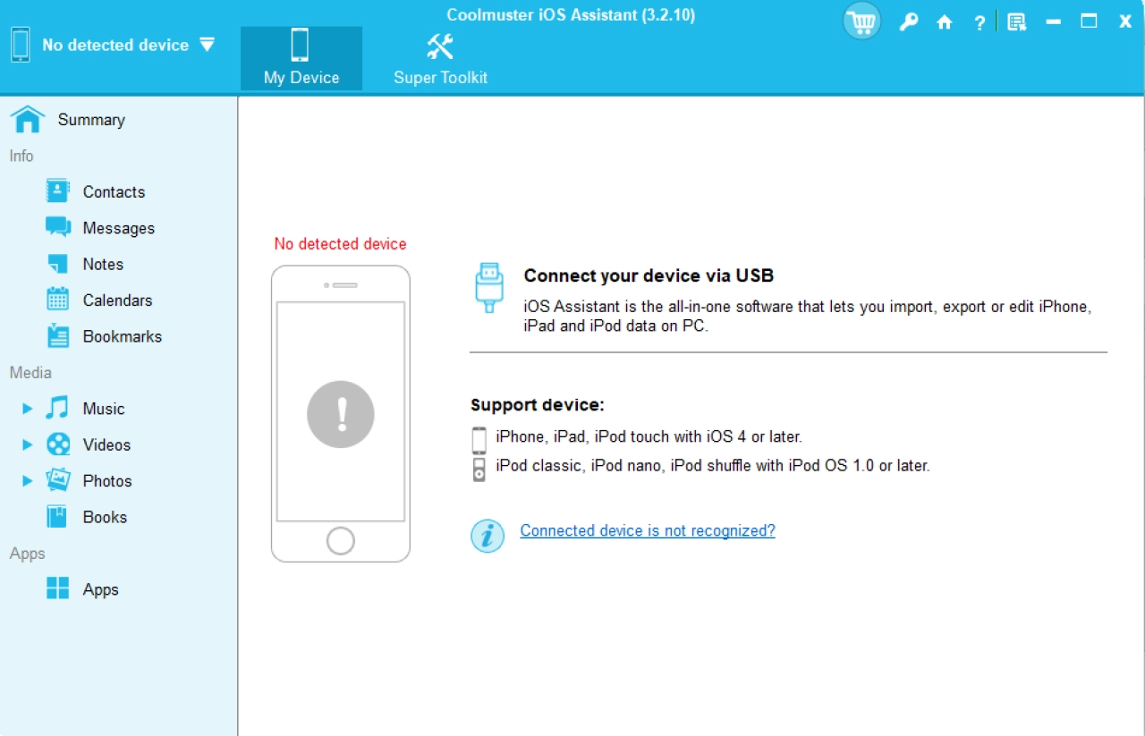 Screenshot #1 - Coolmuster iOS Assistant 4.2.55 + активация