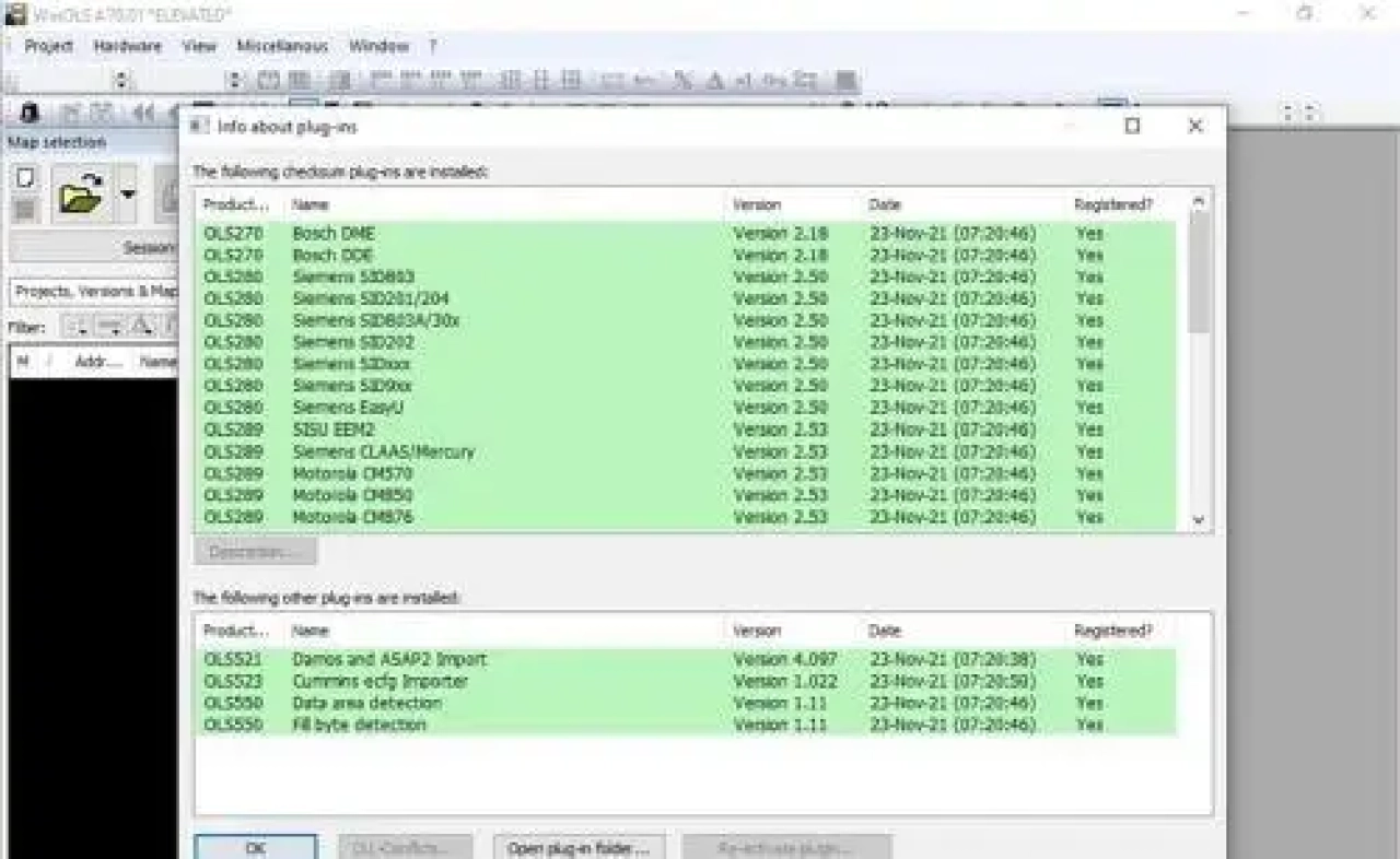 Screenshot #2 - WinOLS 4.7 - редактор прошивок ЭБУ чип тюнинг  (no WM)