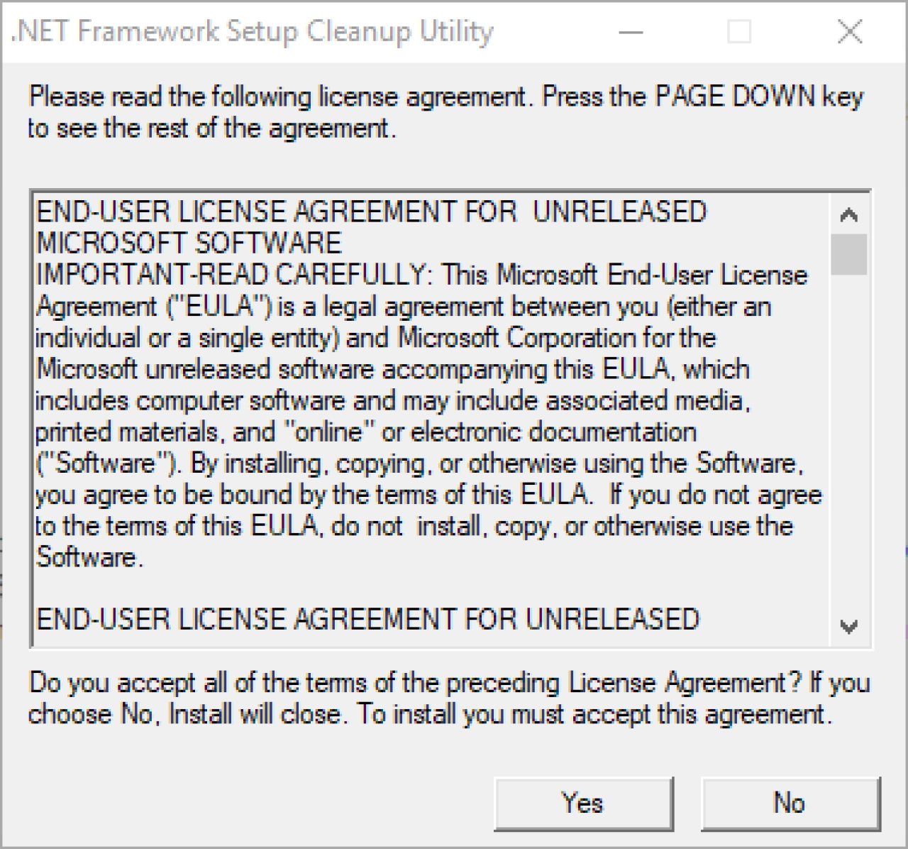 Screenshot #3 - .NET Framework Cleanup Tool