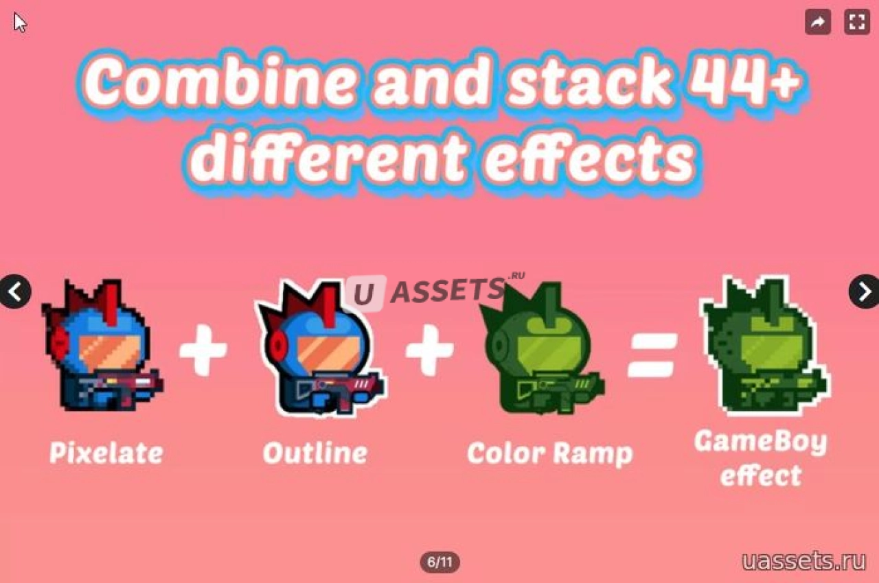 Screenshot #1 - All In 1 Sprite Shader для Unity — мощный шейдер для 2D-графики, UI и VFX