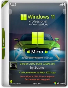 Windows 11 Pro For WS x64 Micro 21H2 build 22000.556