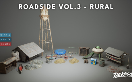 Roadside VOL.3 - Rural Props (Nanite and Low Poly Versions) UE5.1+