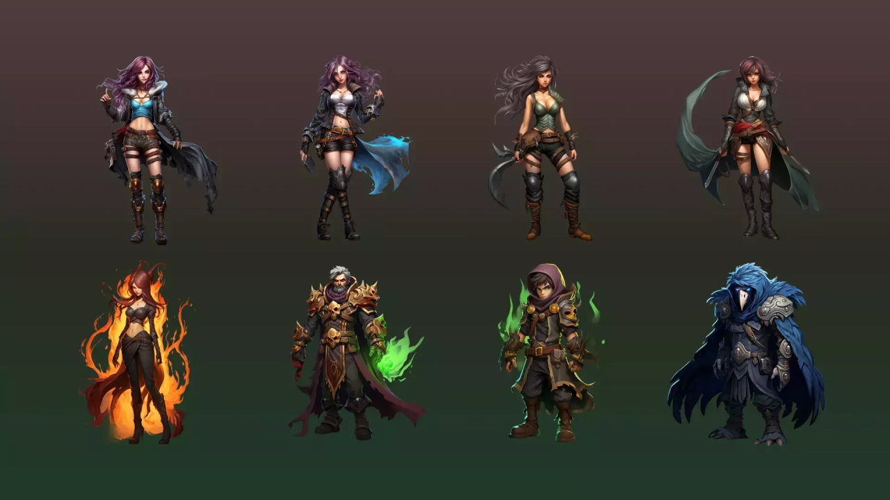 Screenshot #3 - 40 unique fantasy cartoon stylized male and female characters drawn style vol.4