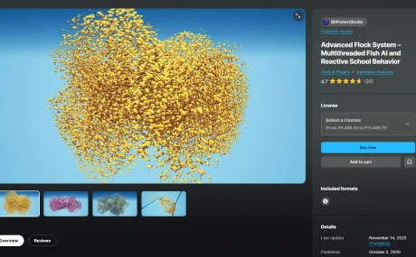 Advanced Flock System – Multithreaded Fish AI and Reactive School Behavior UE5.5  v1.3.7