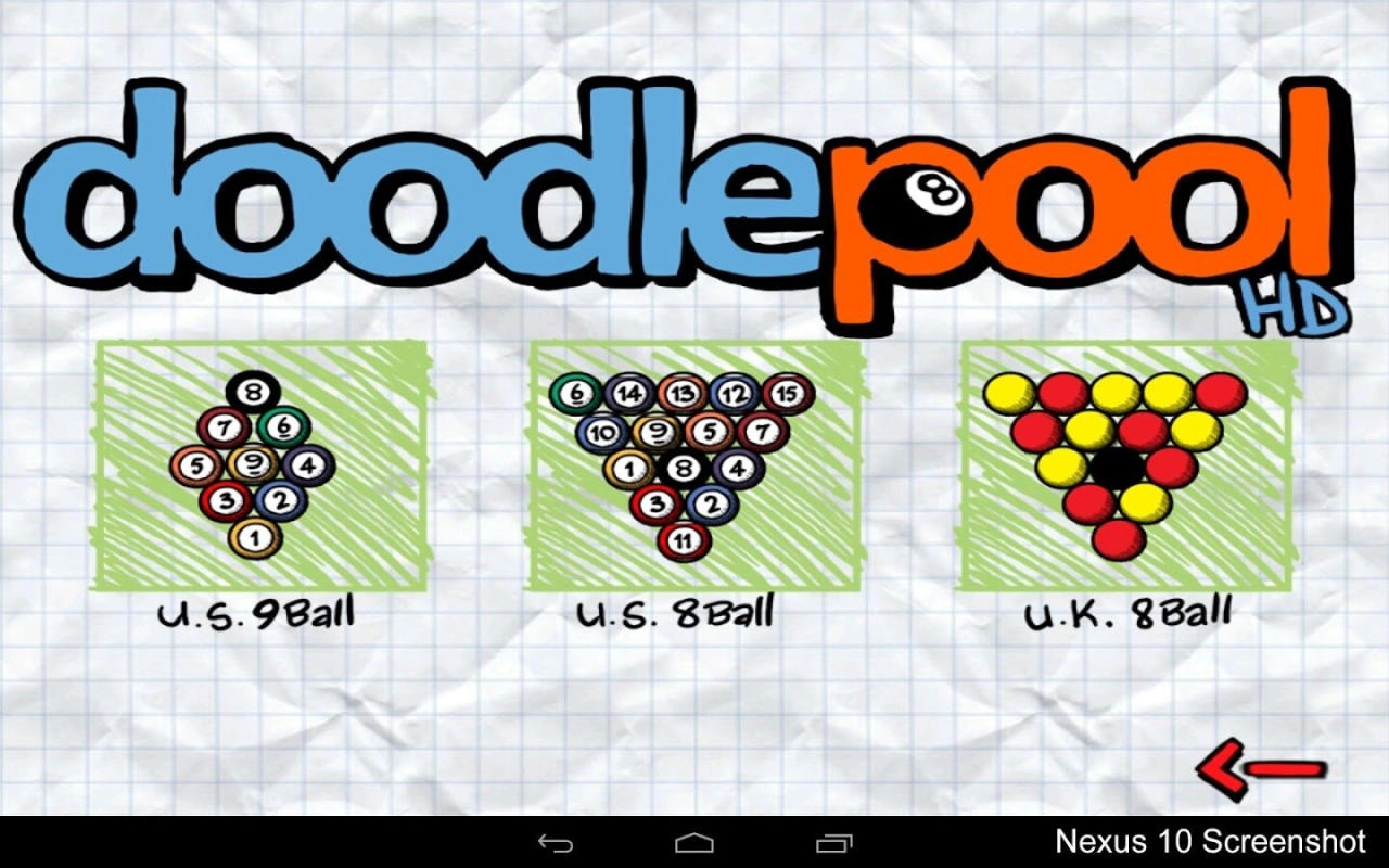 Screenshot #1 - DOODLE POOL HD 2.4