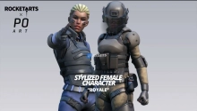 Stylized Military Female