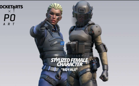 Stylized Military Female
