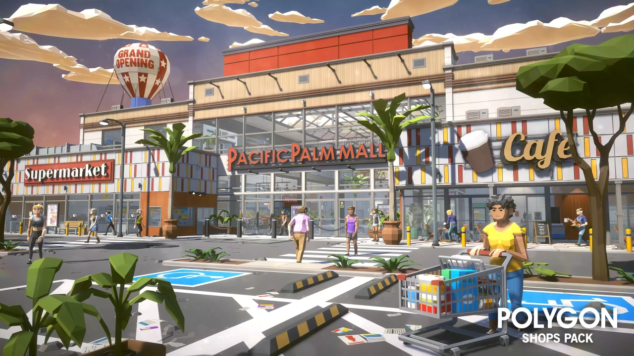 Screenshot #2 - POLYGON Shops Pack - Low Poly 3D Art by Synty