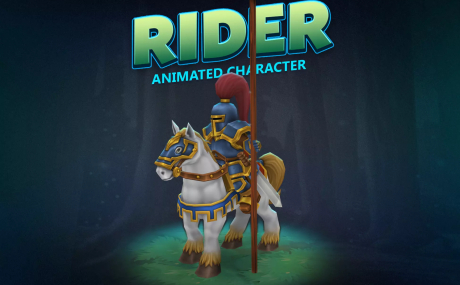 Rider knight animated character