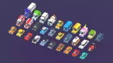 Screenshot #2 - 35 Low Poly Toon Cars Pack