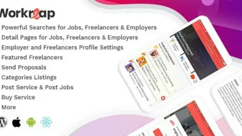 Workreap v3.2.6 — тема WordPress для фриланс рынка
