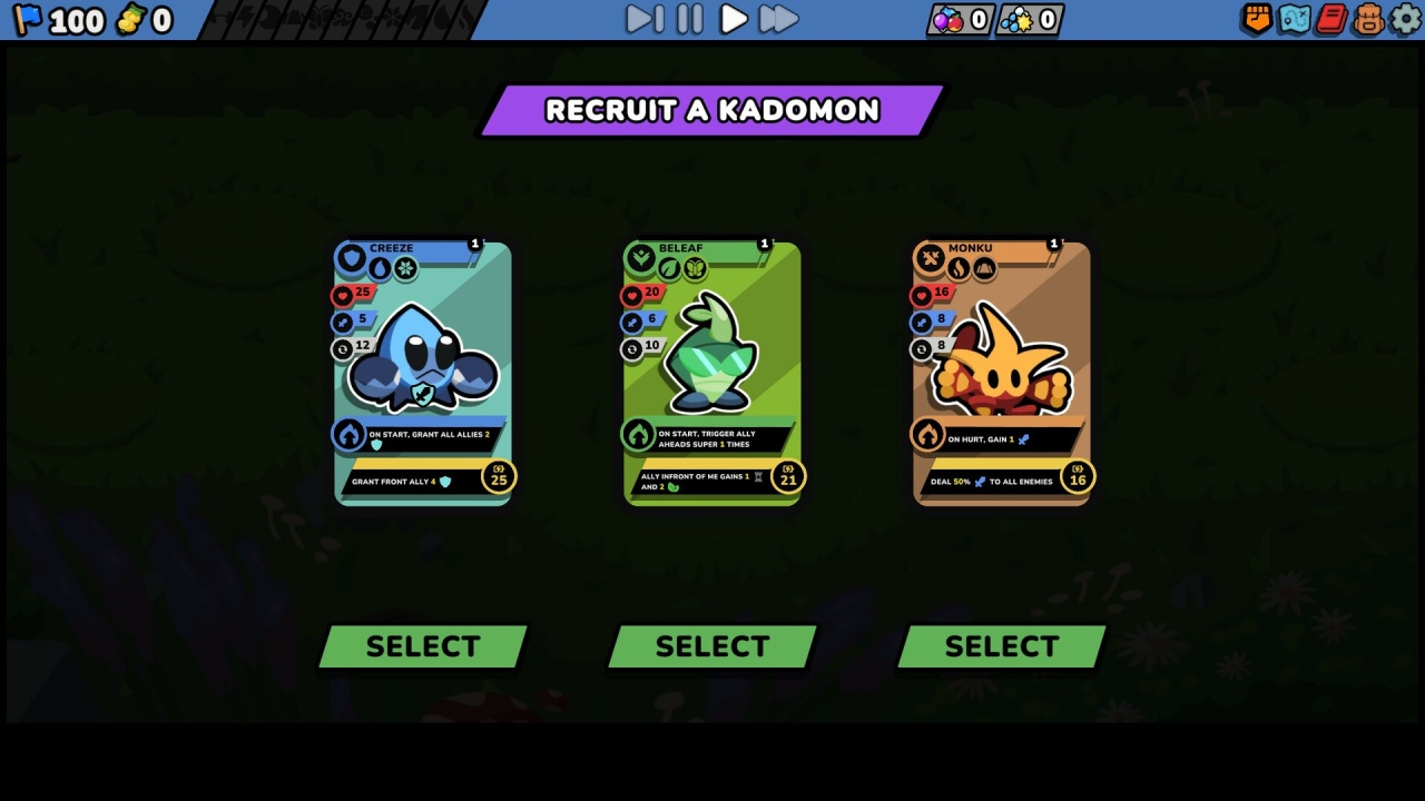 Screenshot #1 - Kadomon: Hyper Auto Battlers