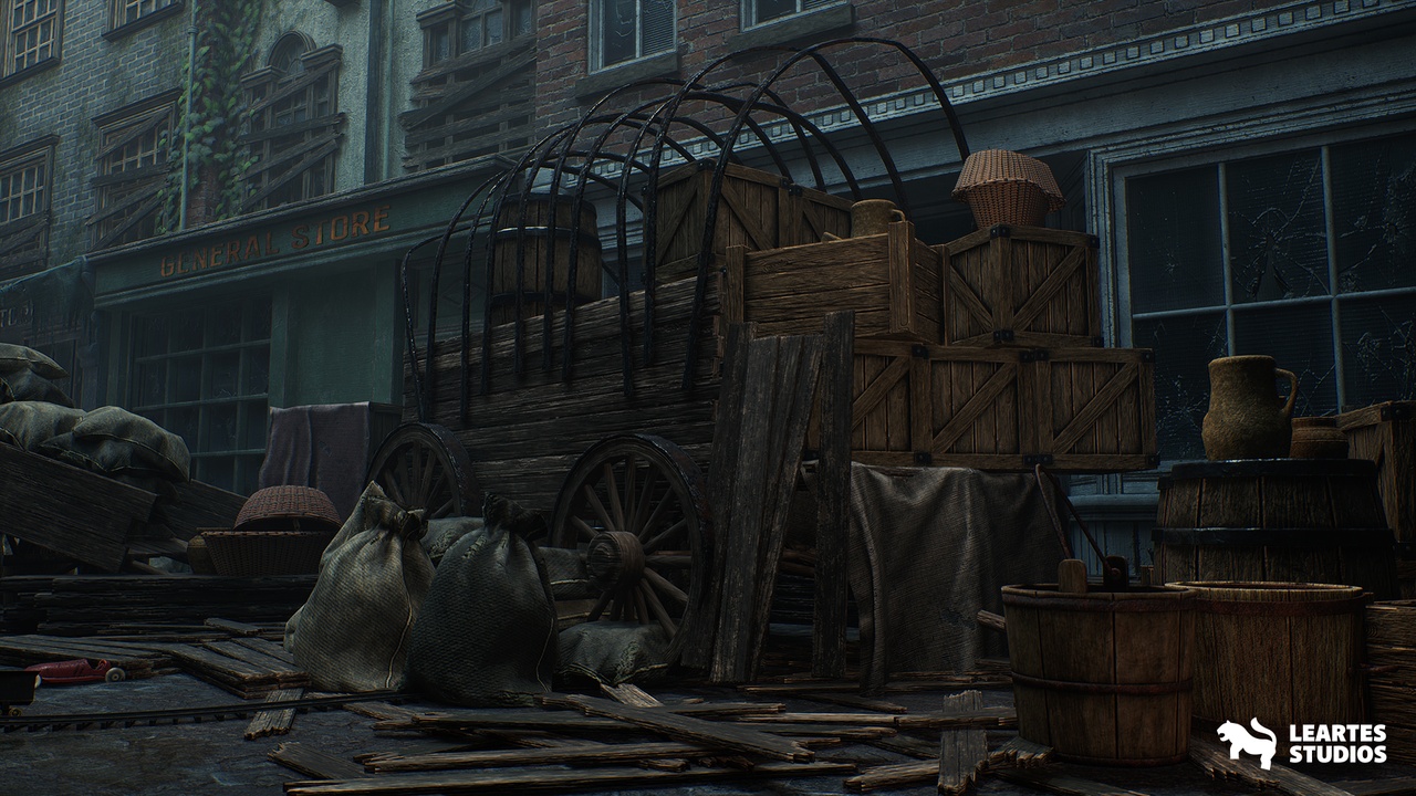 Screenshot #2 - Victorian Decayed Alley Environment (Victorian War Warzone Victorian Alley) UE5.7