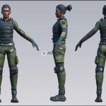 Screenshot #4 - Stylized Military Female