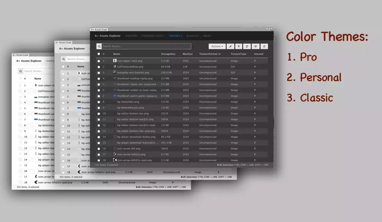 Screenshot #1 - A+ Assets Explorer