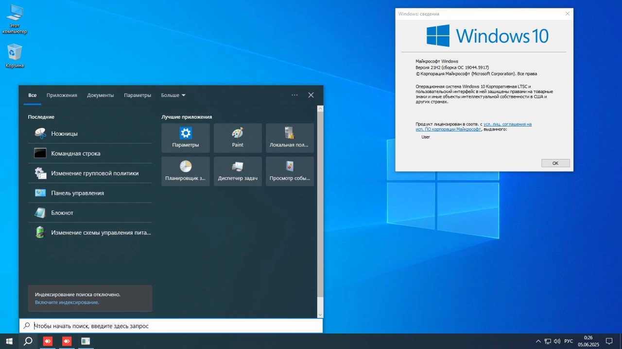 Screenshot #2 - Windows 10 Enterprise LTSC x64 21Н2 Build 19044.5917 by ivandubskoj