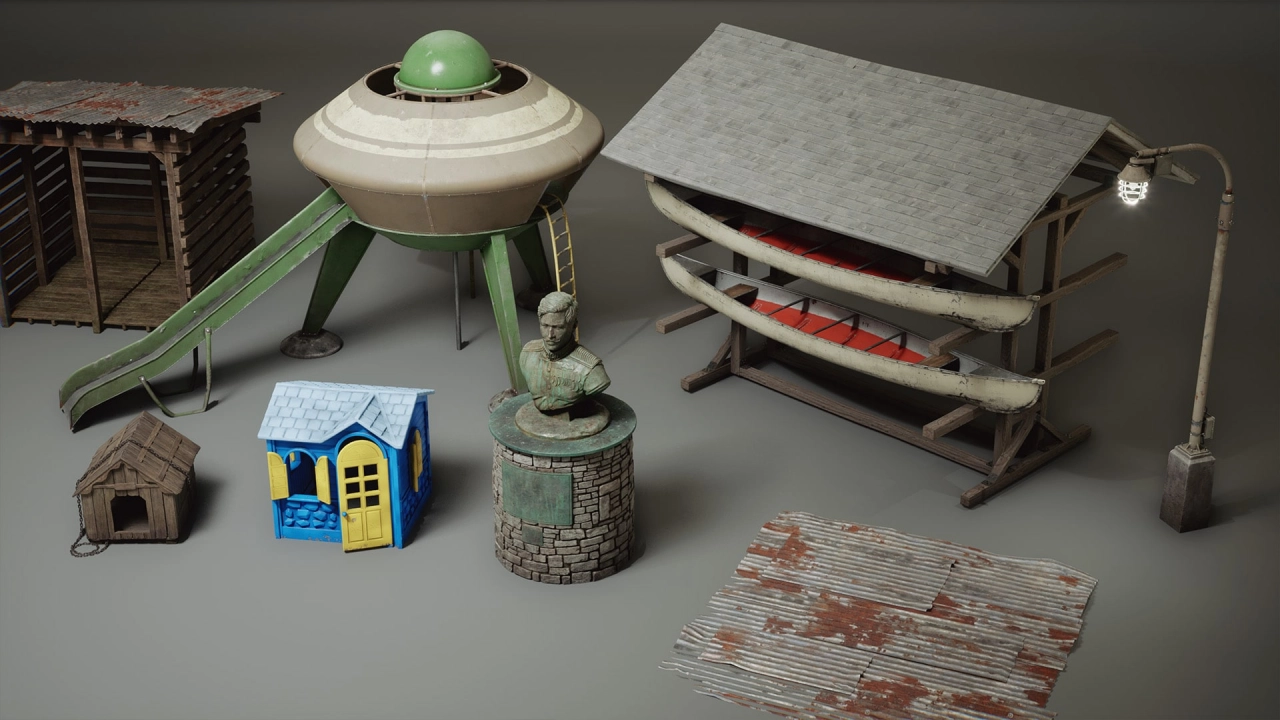 Screenshot #2 - Roadside VOL.3 - Rural Props (Nanite and Low Poly Versions) UE5.1+