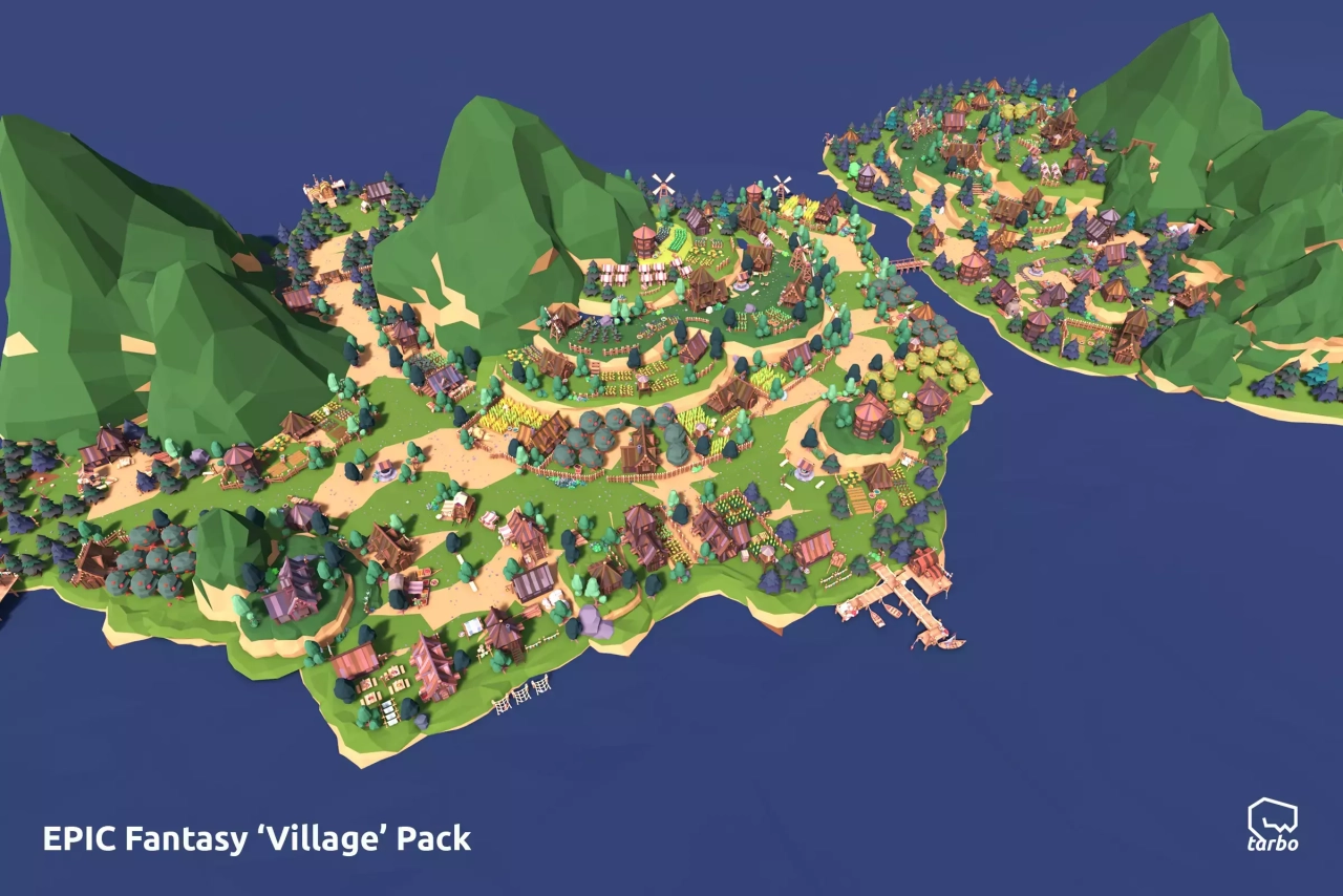Screenshot #2 - EPIC Fantasy Village - Low Poly 3D Art