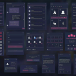Screenshot #4 - Flat Dark Themed GUI / UI Kit - over 600 PNG