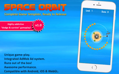 Space Orbit (Addictive dodge & survive game template)