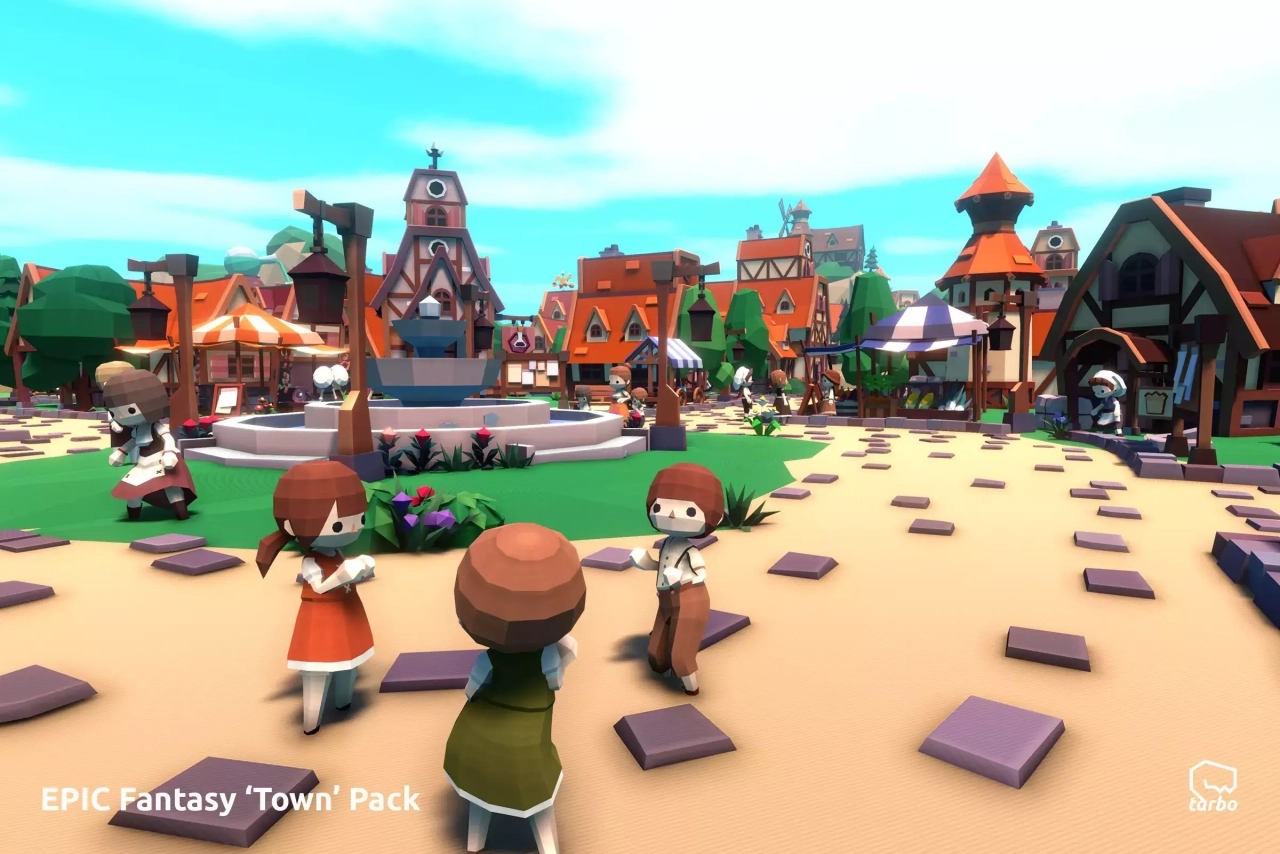 Screenshot #2 - EPIC Fantasy Town - Low Poly 3D Art