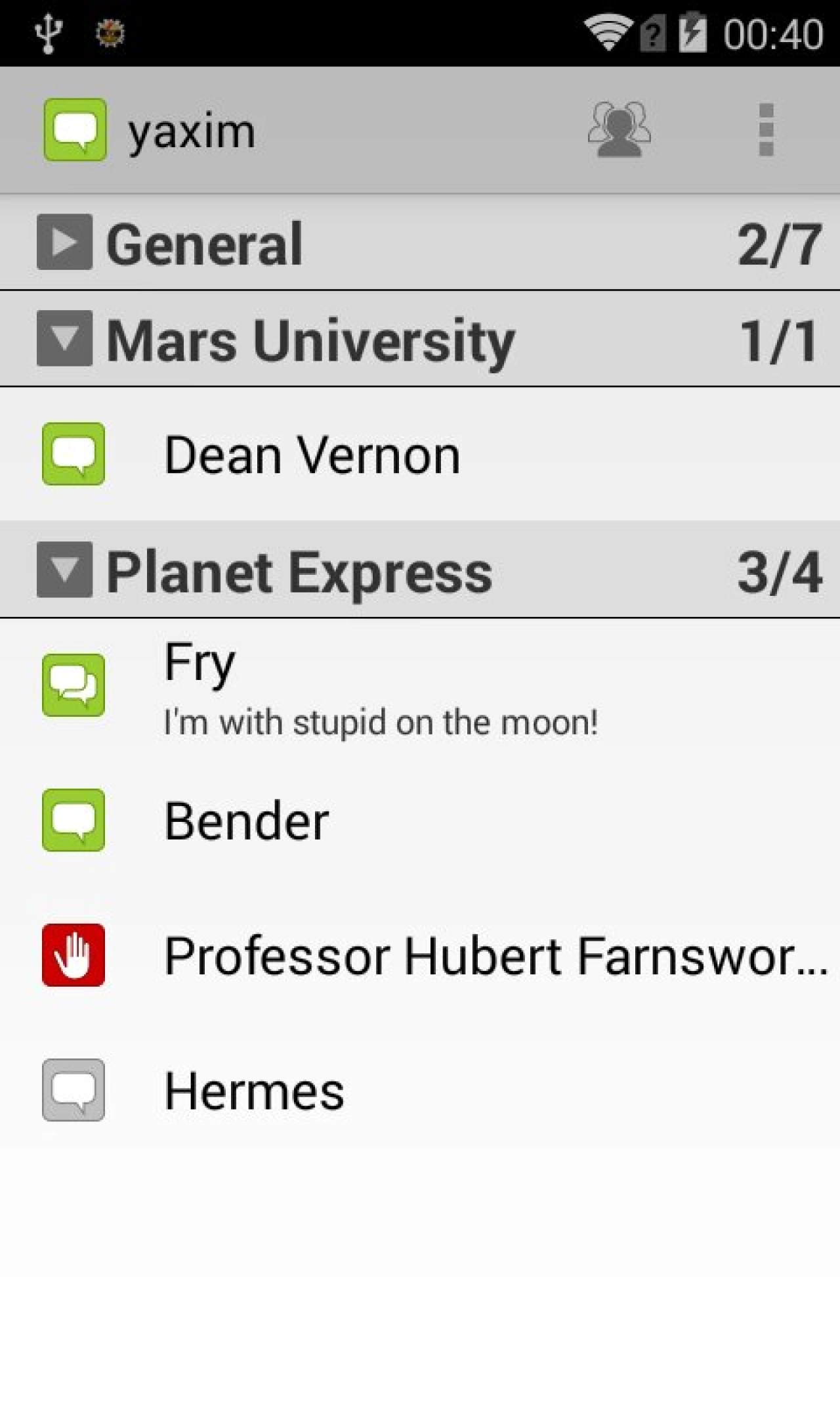 Screenshot #8 - YAXIM 0.9.9B