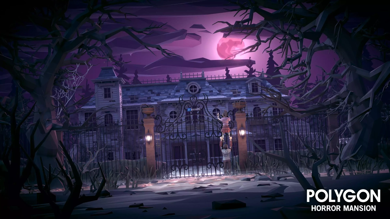 Screenshot #1 - POLYGON Horror Mansion - Low Poly 3D Art by Synty