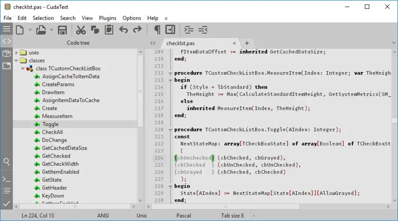 Screenshot #1 - CudaText 1.215.0.1 + Портативная версия