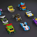 Screenshot #1 - Low Poly Tiny Cartoon Racing Cars Asset Pack