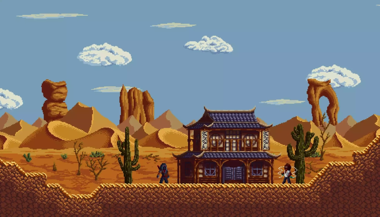 Screenshot #1 - Pixelart Samurai Sideview Tileset - #1 - Wasteland